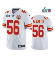 Men Women Youth Toddler Kansas City Chiefs 56 George Karlaftis White Super Bowl LVII Patch Vapor Untouchable Limited Stitched Jersey Men Women Youth Toddler Kansas City Chiefs 56 George Karlaftis White Super Bowl LVII Patch Vapor Untouchable Limited Stitched Jersey