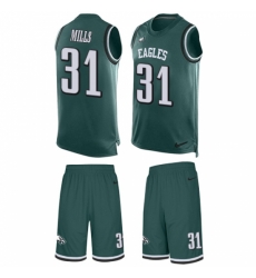 Men's Nike Philadelphia Eagles #31 Jalen Mills Limited Midnight Green Tank Top Suit NFL Jersey Men's Nike Philadelphia Eagles #31 Jalen Mills Limited Midnight Green Tank Top Suit NFL Jersey