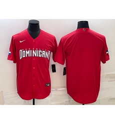 Men Dominican Republic Baseball Blank 2023 Red World Baseball Classic Stitched Jersey Men Dominican Republic Baseball Blank 2023 Red World Baseball Classic Stitched Jersey