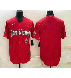 Men Dominican Republic Baseball Blank 2023 Red World Classic Stitched Jersey Men Dominican Republic Baseball Blank 2023 Red World Classic Stitched Jersey