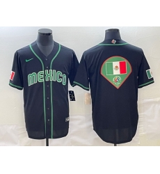 Men Mexico Baseball 2023 Black World Baseball Big Logo Classic Stitched JerseyS Men Mexico Baseball 2023 Black World Baseball Big Logo Classic Stitched JerseyS