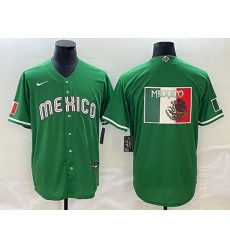 Men Mexico Baseball 2023 Green World Baseball Big Logo Classic Stitched JerseyS Men Mexico Baseball 2023 Green World Baseball Big Logo Classic Stitched JerseyS