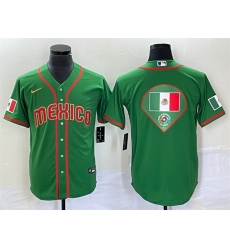 Men Mexico Baseball 2023 Green World Baseball Classic Team Big Logo Stitched Jersey Men Mexico Baseball 2023 Green World Baseball Classic Team Big Logo Stitched Jersey