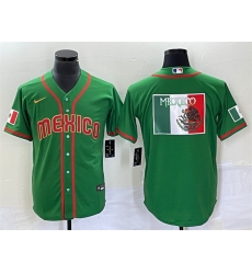 Men Mexico Baseball 2023 Green World Baseball Classic Team Big Logo Stitched Jerseys 1 Men Mexico Baseball 2023 Green World Baseball Classic Team Big Logo Stitched Jerseys 1