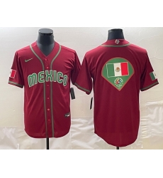 Men Mexico Baseball 2023 Red World Baseball Big Logo Classic Stitched Jersey Men Mexico Baseball 2023 Red World Baseball Big Logo Classic Stitched Jersey
