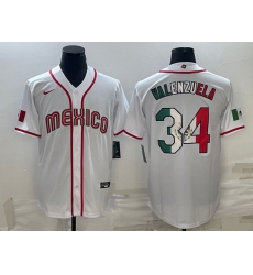 Men Mexico Baseball 34 Fernando Valenzuela 2023 White World Baseball Classic Stitched Jersey Men Mexico Baseball 34 Fernando Valenzuela 2023 White World Baseball Classic Stitched Jersey