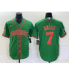 Men Mexico Baseball 7 Julio Urias 2023 Green World Baseball With Patch Classic Stitched Jersey 3 Men Mexico Baseball 7 Julio Urias 2023 Green World Baseball With Patch Classic Stitched Jersey 3