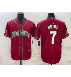 Men Mexico Baseball ACTIVE PLAYER Custom Red World Baseball Classic Stitched Jersey Men Mexico Baseball ACTIVE PLAYER Custom Red World Baseball Classic Stitched Jersey