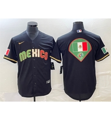 Men Mexico Baseball Black 2023 World Baseball Classic Team Big Logo Stitched Jersey 2 Men Mexico Baseball Black 2023 World Baseball Classic Team Big Logo Stitched Jersey 2