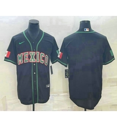 Men Mexico Baseball Blank 2023 Black World Baseball Classic Stitched Jerseys Men Mexico Baseball Blank 2023 Black World Baseball Classic Stitched Jerseys