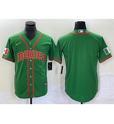 Men Mexico Baseball Blank 2023 Green World Baseball With Patch Classic Stitched Jersey Men Mexico Baseball Blank 2023 Green World Baseball With Patch Classic Stitched Jersey