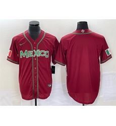 Men Mexico Baseball Blank 2023 Red World Baseball Classic Stitched Jersey Men Mexico Baseball Blank 2023 Red World Baseball Classic Stitched Jersey