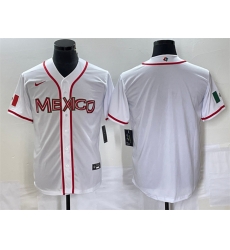 Men Mexico Baseball Blank 2023 White World Baseball Classic Stitched Jersey Men Mexico Baseball Blank 2023 White World Baseball Classic Stitched Jersey
