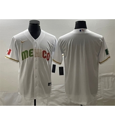 Men Mexico Baseball Blank White 2023 World Baseball Classic Stitched Jersey Men Mexico Baseball Blank White 2023 World Baseball Classic Stitched Jersey