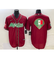Men Mexico Baseball Red 2023 World Baseball Classic Team Big Logo Stitched Jersey 1 Men Mexico Baseball Red 2023 World Baseball Classic Team Big Logo Stitched Jersey 1