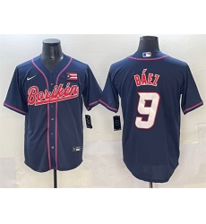 Men Puerto Rico Baseball 9 Javier B E1ez Navy 2023 World Baseball Classic Stitched Jersey Men Puerto Rico Baseball 9 Javier B E1ez Navy 2023 World Baseball Classic Stitched Jersey
