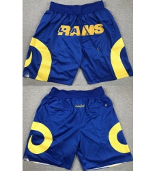 Men Los Angeles Rams Royal Shorts Men Los Angeles Rams Royal Shorts