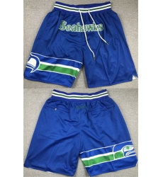 Men Seattle Seahawks Blue Shorts Men Seattle Seahawks Blue Shorts