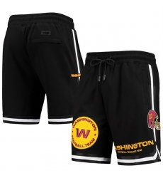 Men Washington Commanders Black Shorts Men Washington Commanders Black Shorts