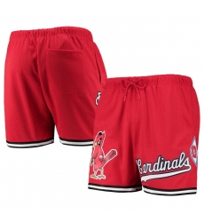 Men St Louis Cardinals Red Team Logo Mesh Shorts Men St Louis Cardinals Red Team Logo Mesh Shorts