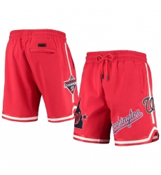 Men Washington Nationals Red Shorts Men Washington Nationals Red Shorts