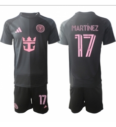 Men Inter Miami CF 17 Josef Martnez 2025 Black Away Soccer Jersey Suit