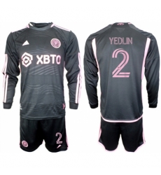 Men Inter Miami CF 2 Yedlyn 2023 24 Black Away Soccer Jersey Suit Men Inter Miami CF 2 Yedlyn 2023 24 Black Away Soccer Jersey Suit