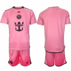 Men Inter Miami CF Blank 2024 25 Pink Home Soccer Jersey Suit