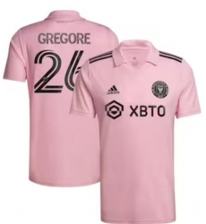 Men's Inter Miami CF Gregore adidas Pink 2022 The Heart Beat Kit Replica Team Player Jersey Men's Inter Miami CF Gregore adidas Pink 2022 The Heart Beat Kit Replica Team Player Jersey