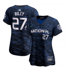 Women Atlanta Braves 27 Austin Riley Royal 2023 All Star Stitched Baseball Jersey Women Atlanta Braves 27 Austin Riley Royal 2023 All Star Stitched Baseball Jersey