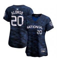 Women New York Mets 20 Pete Alonso Royal 2023 All Star Stitched Baseball Jersey Women New York Mets 20 Pete Alonso Royal 2023 All Star Stitched Baseball Jersey