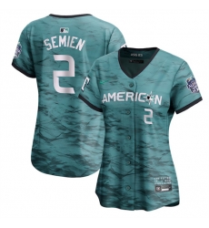 Women Texas Rangers 2 Marcus Semien Teal 2023 All Star Stitched Baseball Jersey Women Texas Rangers 2 Marcus Semien Teal 2023 All Star Stitched Baseball Jersey