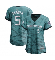 Women Texas Rangers 5 Corey Seager Teal 2023 All Star Stitched Baseball Jersey Women Texas Rangers 5 Corey Seager Teal 2023 All Star Stitched Baseball Jersey