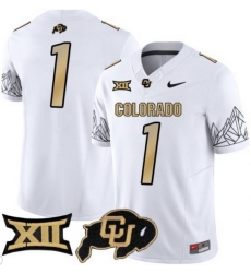 Men Colorado Buffaloes #1 Team White Vapor Limited Stitched Football Jersey Men Colorado Buffaloes #1 Team White Vapor Limited Stitched Football Jersey