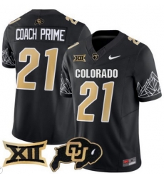 Men Colorado Buffaloes #21 Coach Prime Black Vapor Limited Stitched Football Jersey Men Colorado Buffaloes #21 Coach Prime Black Vapor Limited Stitched Football Jersey