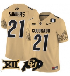 Men Colorado Buffaloes #21 Shilo Sanders Gold Vapor Limited Stitched Football Jersey Men Colorado Buffaloes #21 Shilo Sanders Gold Vapor Limited Stitched Football Jersey