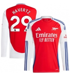 Men Arsenal #29 Havertz Red Long Sleeve Soccer Jersey Men Arsenal #29 Havertz Red Long Sleeve Soccer Jersey