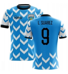 Men Uruguay #9 Luis Suarez Soccer 2024 Jersey Blue I Men Uruguay #9 Luis Suarez Soccer 2024 Jersey Blue I