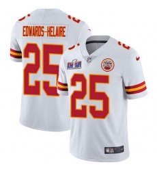 Nike Chiefs 25 Clyde Edwards Helaire White Youth Bound Stitched NFL Vapor Untouchable Limited 2024 Super Bowl LVIII Jersey Nike Chiefs 25 Clyde Edwards Helaire White Youth Bound Stitched NFL Vapor Untouchable Limited 2024 Super Bowl LVIII Jersey