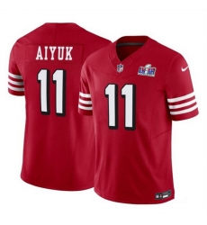 Men San Francisco 49ers 11 Brandon Aiyuk Red 2023 F U S E Vapor Limited Throwback Stitched Football 2024 Super Bowl LVIII Jersey Men San Francisco 49ers 11 Brandon Aiyuk Red 2023 F U S E Vapor Limited Throwback Stitched Football 2024 Super Bowl LVIII Jersey