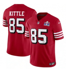 Men San Francisco 49ers 85 George Kittle New Red 2023 F U S E Vapor Untouchable Limited Stitched Football 2024 Super Bowl LVIII Jersey Men San Francisco 49ers 85 George Kittle New Red 2023 F U S E Vapor Untouchable Limited Stitched Football 2024 Super Bowl LVIII Jersey