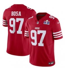 Men San Francisco 49ers 97 Nick Bosa Red 2023 F U S E Vapor Untouchable Limited Stitched Football 2024 Super Bowl LVIII Jersey Men San Francisco 49ers 97 Nick Bosa Red 2023 F U S E Vapor Untouchable Limited Stitched Football 2024 Super Bowl LVIII Jersey