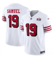 Youth San Francisco 49ers 19 Deebo Samuel New White 2023 F U S E Vapor Untouchable Limited Stitched Football 2024 Super Bowl LVIII Jersey Youth San Francisco 49ers 19 Deebo Samuel New White 2023 F U S E Vapor Untouchable Limited Stitched Football 2024 Super Bowl LVIII Jersey