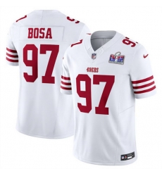 Youth San Francisco 49ers 97 Nick Bosa White 2023 F U S E Vapor Untouchable Limited Stitched Football 2024 Super Bowl LVIII Jersey Youth San Francisco 49ers 97 Nick Bosa White 2023 F U S E Vapor Untouchable Limited Stitched Football 2024 Super Bowl LVIII Jersey