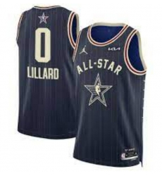 Men 2024 All Star 0 Damian Lillard Navy Stitched Basketball Jersey Men 2024 All Star 0 Damian Lillard Navy Stitched Basketball Jersey