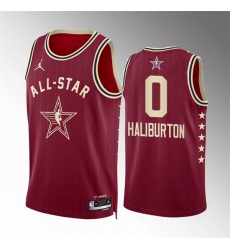 Men 2024 All Star 0 Tyrese Haliburton Crimson Stitched Basketball Jersey Men 2024 All Star 0 Tyrese Haliburton Crimson Stitched Basketball Jersey