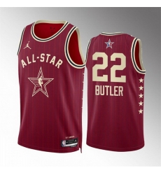 Men 2024 All Star 22 Jimmy Butler Crimson Stitched Basketball Jersey Men 2024 All Star 22 Jimmy Butler Crimson Stitched Basketball Jersey
