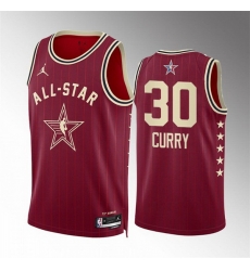 Men 2024 All Star 30 Stephen Curry Crimson Stitched Basketball Jersey Men 2024 All Star 30 Stephen Curry Crimson Stitched Basketball Jersey