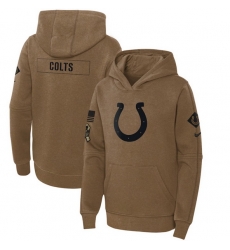 Youth Indianapolis Colts 2023 Brown Salute To Service Pullover Hoodie Youth Indianapolis Colts 2023 Brown Salute To Service Pullover Hoodie
