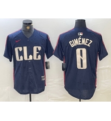 Men Cleveland Guardians 0 Andres Gimenez Navy 2024 City Connect Limited Stitched jerseys Men Cleveland Guardians 0 Andres Gimenez Navy 2024 City Connect Limited Stitched jerseys